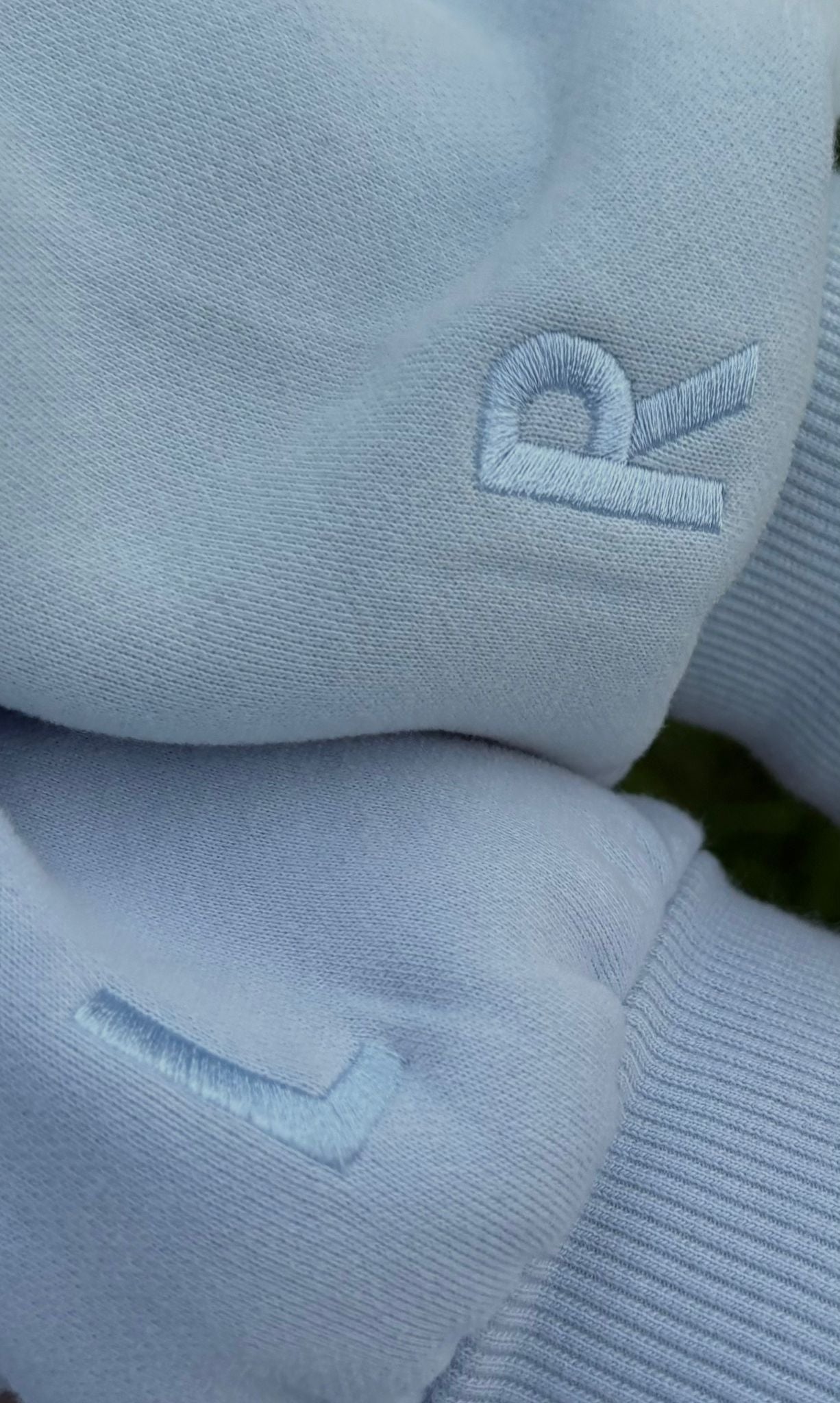 Sky Blue Patch Hoodie (Oversized)